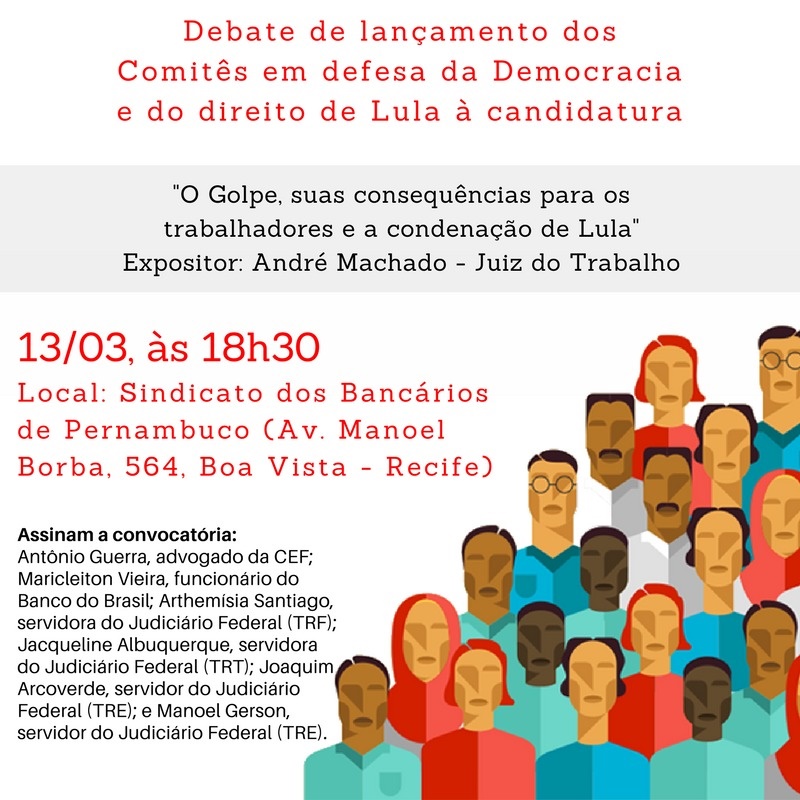 Debate Lançamento Comitês Populares recife