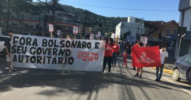 Fora bolsonrao em 20/06 em joinville/SC